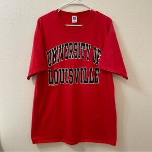 Russell university of Louisville shirt red xl vintage